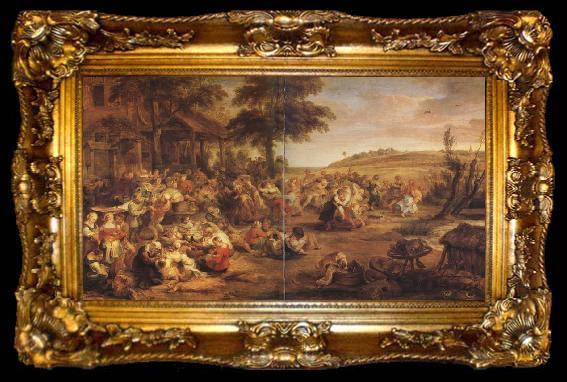 framed  Peter Paul Rubens La Kermesse ou Noce de village, ta009-2